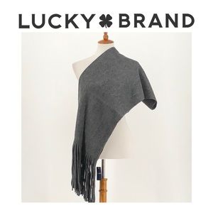 New $69.50! LUCKY Brand charcoal scarf New With Tags!